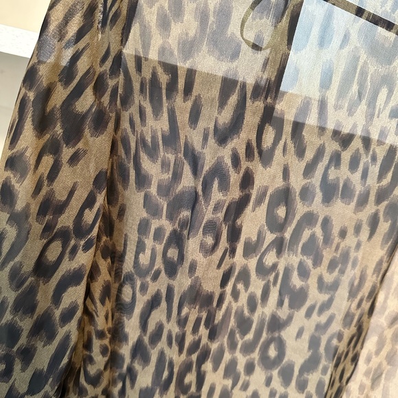 Olive leopard print kimona - Picture 3 of 4